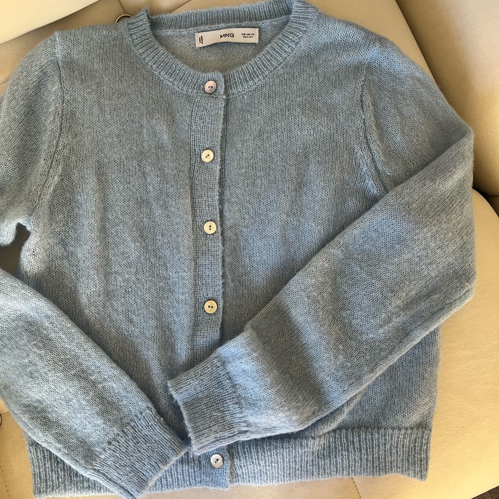 MANGO Lurex Buttons Cardigan